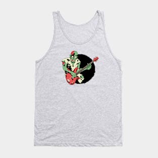 Cartoon Zombie Bass Player // Funny Halloween Zombie Tank Top